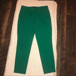 The limited green stretchy straight leg pants